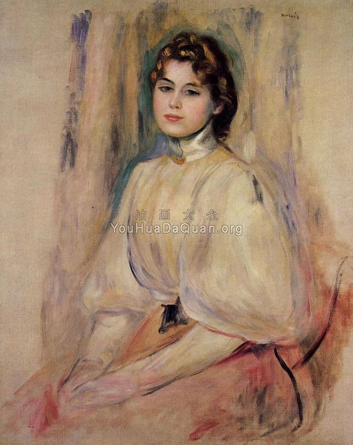 Seated Young Woman - 皮埃尔·奥古斯特·雷诺阿